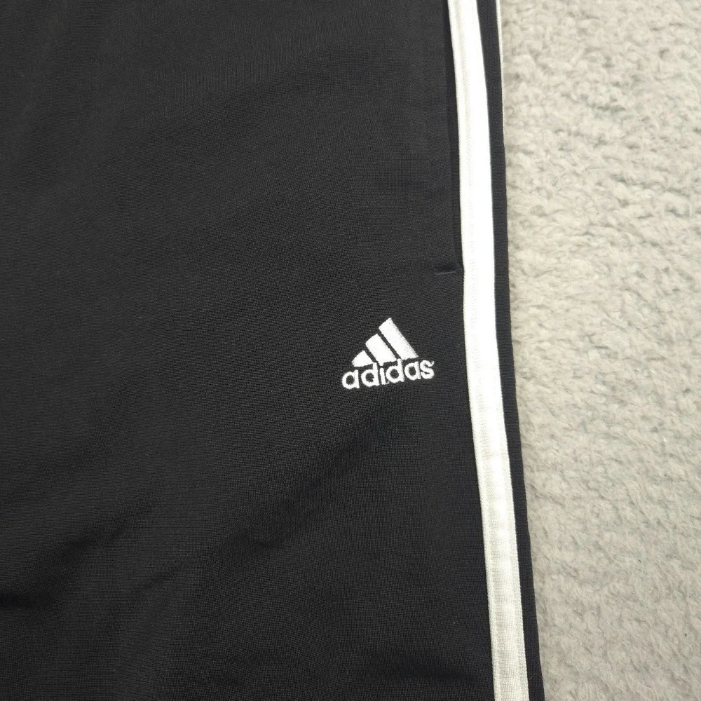 Adidas 3-Stripes Track Pants Men's Large Black White Excellent Pre-Owned